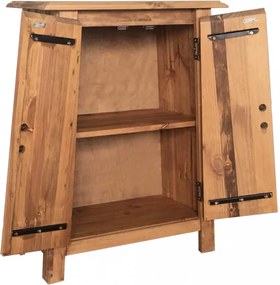 tömör újrahasznosított fenyőfa kisszekrény 59 x 32 x 80 cm