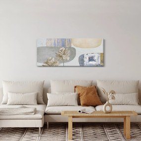 Kép - Festészet virágokkal és textúrákkal (120x50 cm)