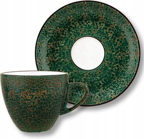 Kávéscsésze porcelán zöld 300ml és csészealj 15cm Wilmax
