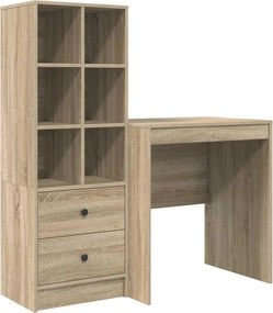 vidaXL Asztal fiókkal 2 pcs Sonoma tölgy
