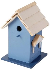 Fa madárház, kék, 27 cm