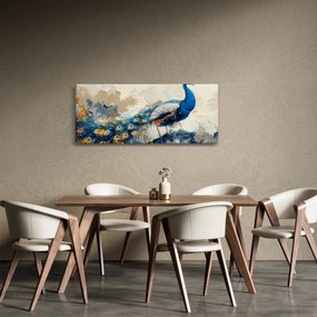 Kép - Páva, festmény (120x50 cm)