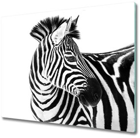 Üveg vágódeszka Zebra hó 60x52 cm