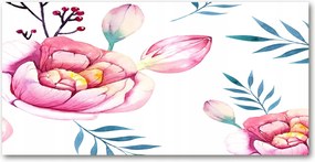 Fotó kép edzett üveg Virágos minta 140x70