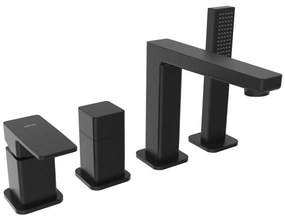 Sapho - TURSI 4-lyukú kádcsaptelep, matt fekete