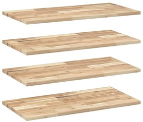 4 db kezeletlen tömör akácfa függőpolc 100 x 40 x 2 cm