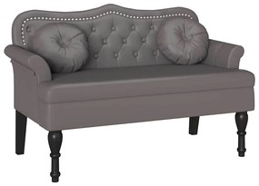 vidaXL Chesterfield Pad párnával Szürke 120,5 x 65 x 75 cm Műbőr