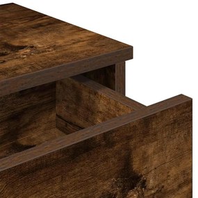 Falipolc fiókokkal füstölt tölgy 60x25x15 cm műszaki fa