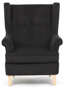 Fekete Szövet U-Fotel. AK-388 BK2