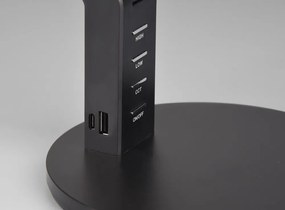 Matt fekete LED dimmelhető asztali lámpa (magasság 40 cm) Ava – Trio