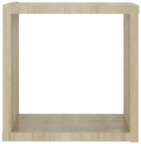 2 db sonoma tölgy színű fali kockapolc 30 x 15 x 30 cm