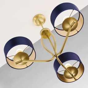 Jupiter 2113 - KASZMIR rúdra szerelhető csillár 3xE27/15W/230V kék/arany