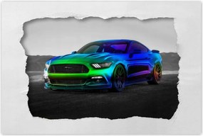 Poszter 60x40 Szivárvány Ford Mustang Usa