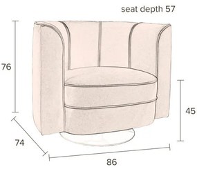 Flower narancssárga fotel - Dutchbone