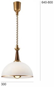 Lehúzható CHIARA mennyezeti lámpa 1xE27/60W/230V barna/cseresznye