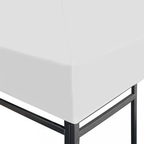 krémfehér pavilon tetőponyva 310 g/m², 3 x 3 m