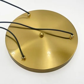 Kábeles CRISTAL csillár 3xE14/15W/230V sárgaréz/füstös bézs
