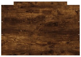 füstös tölgy színű ágykeret fej- és lábtámlával 75 x 190 cm