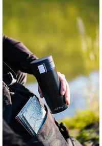 Fuori fekete thermo utazóbögre, 400 ml - Vialli Design