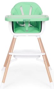Gyerek etetőszék 2 az 1-ben zöld