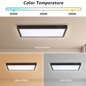 Brilagi - LED Dimmelhető lámpatest FRAME SMART LED/30W/230V fekete IP44 + távirányító