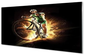 Üvegképek Bike fekete háttér 120x60cm