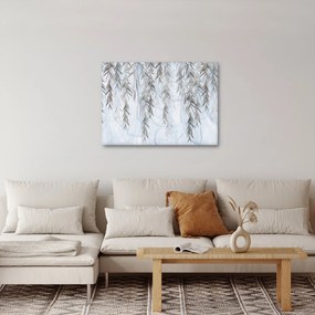 Kép - Fűzfa gallyak kék alapon (70x50 cm)