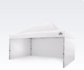 Verseny sátor 3×4,5 m ALU, motorsporthoz is - plusz 3 oldalfal - Fehér