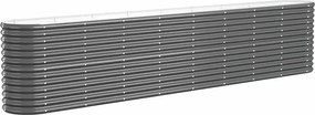 vidaXL antracitszürke horganyzott acél kerti magaságyás 332x40x68 cm