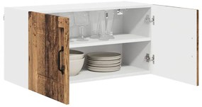 Fali konyhaszekrény polcokkal Öreg fa 80 x 31 x 40 cm Faanyag
