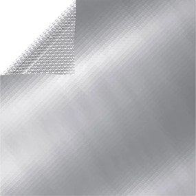 vidaXL ezüstszínű négyszögletes PE medencetakaró 800 x 500 cm