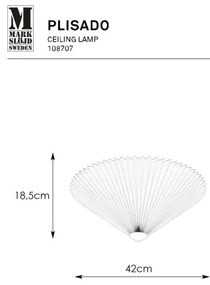 Markslöjd 108707 - Mennyezeti lámpa PLISADO 3xE14/40W/230V átm. 42 cm szürke