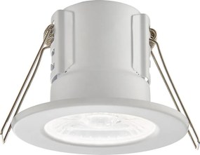 ENDON 73786 SHIELDECO Fürdőszobai Beépíthető Lámpa Matt Fehér, Átlátszó LED IP20
