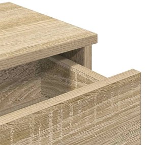 sonoma tölgy szerelt fa falipolc fiókokkal 100 x 37,5 x 19 cm