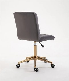HR7009K Grafit modern velúr szék arany lábbal