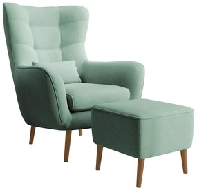 Fotel lábtartóval Veneza VZ1 (menta + bükk). 1098944