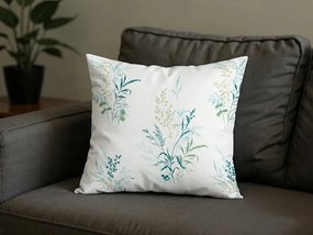 Mikroflanel párnahuzat VERDELLE 40x50 cm, fehér-zöld