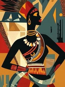 Poszter 60x80cm Afrikai mozaik