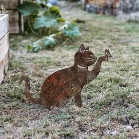 Cat fém kerti dísztárgy, 36×31 cm – TR565TNL1295