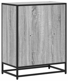 szürke sonoma színű szerelt fa könyvszekrény 60x35x76 cm