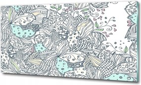 Fotó kép edzett üveg Virágos minta 125x50