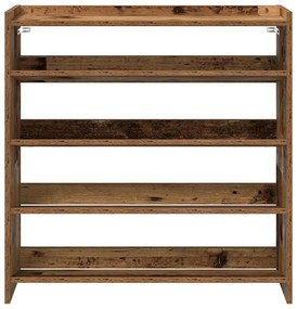antik fa szerelt fa cipőtartó 80x25x81 cm