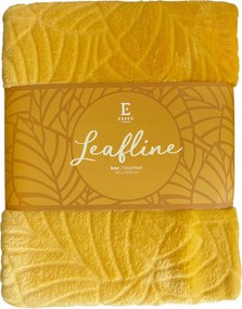 Puha takaró sárga, dombornyomott mintával 150x200 cm