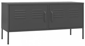 antracitszürke acél TV-szekrény 105 x 35 x 50 cm