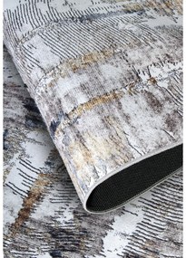 Világosszürke szőnyeg 120x160 cm Malard Anthracite Gold – Elle Decoration
