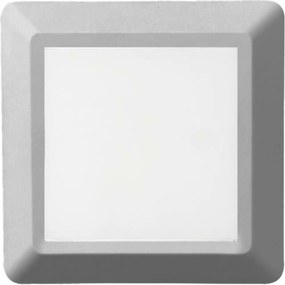 Aca Lighting Led kültéri fali lámpa, négyzet alakú, szürke, 230V Ac, IP65, 4W, 30