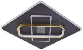 LED Dimmelhető mennyezeti lámpa LED/90W/230V fekete + távirányítás