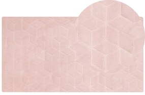 Rózsaszín műnyúlszőrme szőnyeg 80 x 150 cm THATTA Beliani
