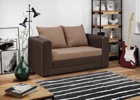 BELLA Kétszemélyes kinyitható kanapé Bézs/barna