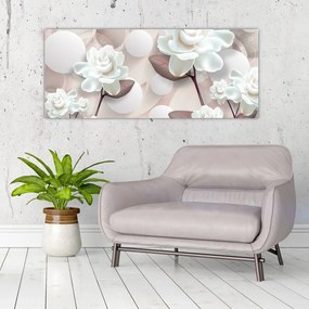 Kép - Rózsa virágok (120x50 cm)
